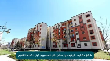 شقق متبقية.. كيفية حجز سكن لكل المصريين قبل انتهاء التقديم